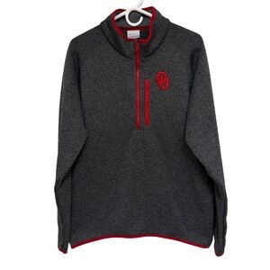 Oklahoma University Columbia Quarter Zip Fleece Pullover Sweatshirt Large